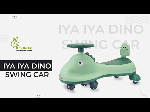 Iya Iya Dino Swing Car - Inbuilt Music With Light, PU LED Scratch Free Wheels, Upto 100 Kgs Capacity