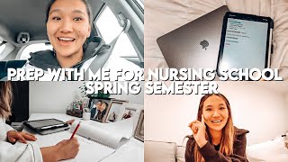 PREP WITH ME FOR NURSING SCHOOL VLOG | Spring Semester 2023