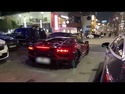 lamborghini aventador svj roadster rosso efesto in seoul / Brooke race exaust