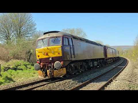 Class 47 47832 / 47813 5Z23 1311 Pengam Sidings - Carnforth Steam town at Ponthir 06/04/25