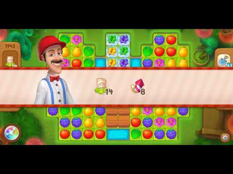 Gardenscapes Level 1943 Walkthrough "No Boosters Used"