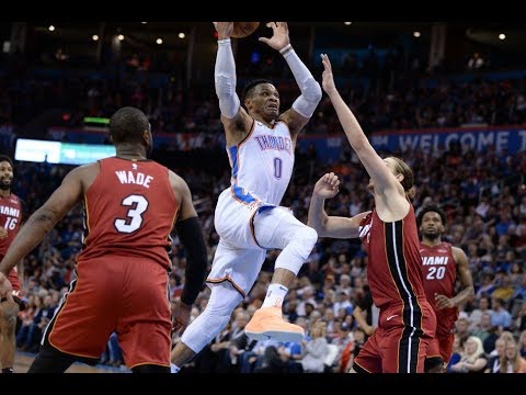 Russell Westbrook vs Heat (03/23/2018) - 29 Pts, 13 Rebs, 8 Ast, 9-15 FGM, CLUTCH!