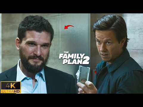 Mark Wahlberg vs Kit Harington Bank Fight Scene | The Family Plan 2