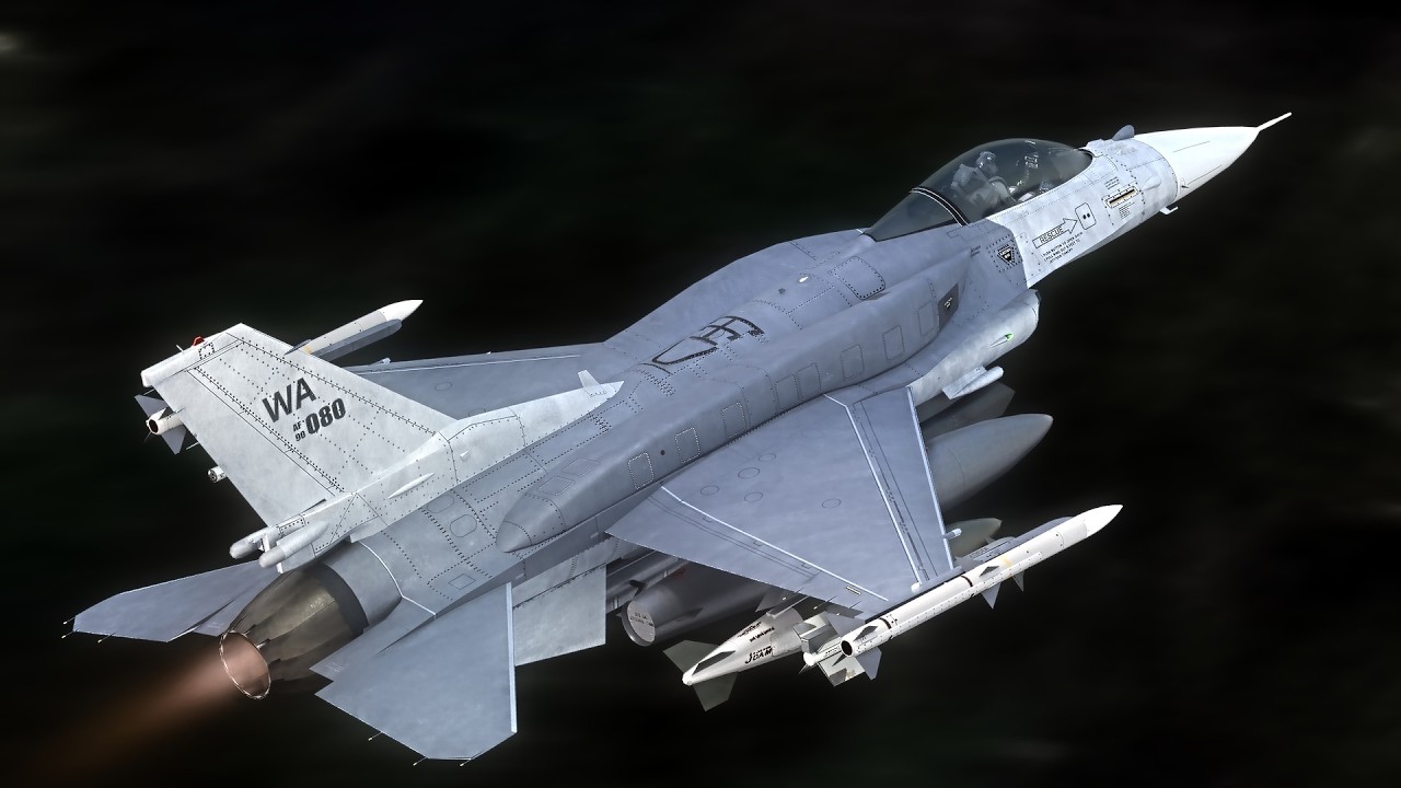 F-16 Viper Block 72 with Cockpit-Fully Rigged-Changable Decal and Texts 3D Model