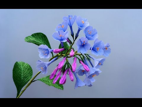 ABC TV | How To Make Virginia Bluebell Paper Flower From Crepe Paper - Craft Tutorial