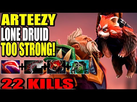 Lone Druid Mid Too Imba Total Monster! 7.23 Gameplay Arteezy Dota 2 Godlike
