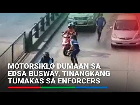 Motorsiklo dumaan sa EDSA Busway, tinangkang tumakas sa traffic enforcers