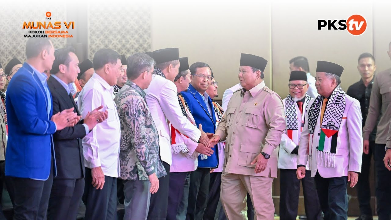 DETIK-DETIK KEDATANGAN PRABOWO DI MUNAS VI PKS 2025