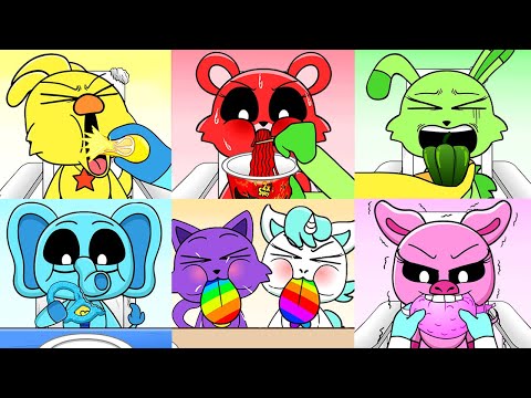 Random Color Food ASMR Emoticon Mukbang l MOOMOO STUDIO