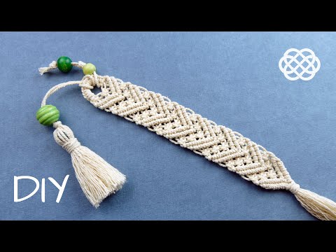 DIY MACRAME BOOKMARK  FLOWER PATTERN TUTORIAL