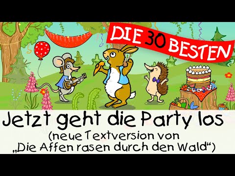 Jetzt geht die Party los (neue Textversion von "Die Affen rasen durch den Wald") || Kinderlieder