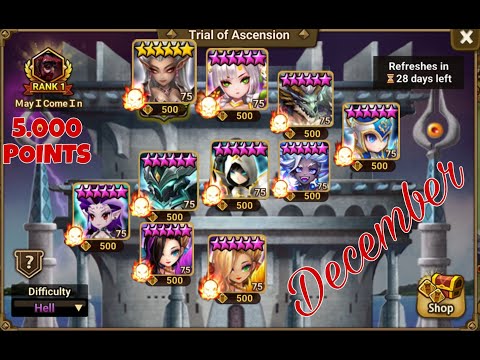 TOA Hell December 2025 Stage 1-10 (5000 Point) - Summoners War