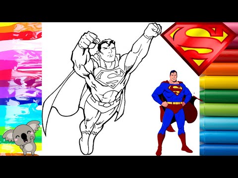 Coloring SUPERMAN - Superhero COLOR WITH ME