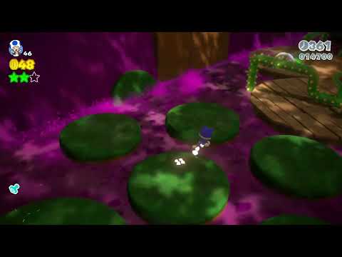 Super Mario 3D World (Switch) 4-2 100% Speedrun - Time: 53 (WR)