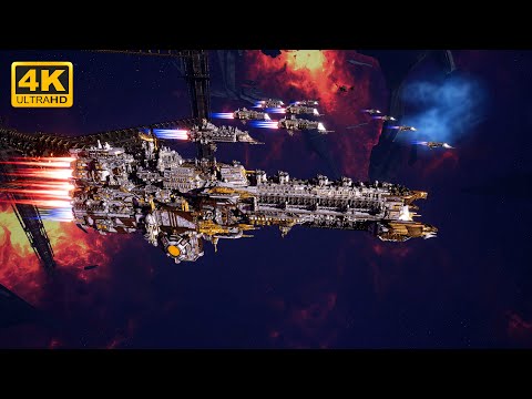 Imperial Navy vs Chaos - Skalgrim Mod - 4K Quality - Battlefleet Gothic Armada 2
