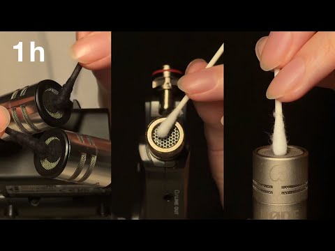 ASMR Ear Cleaning 3 Types of Mics with Cotton Swab 1 Hour | For Sleep / Work😴(No Talking)