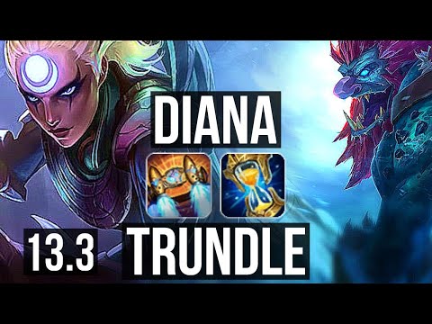 DIANA vs TRUNDLE (JNG) | 6/2/7, 300+ games, Dominating | EUW Master | 13.3