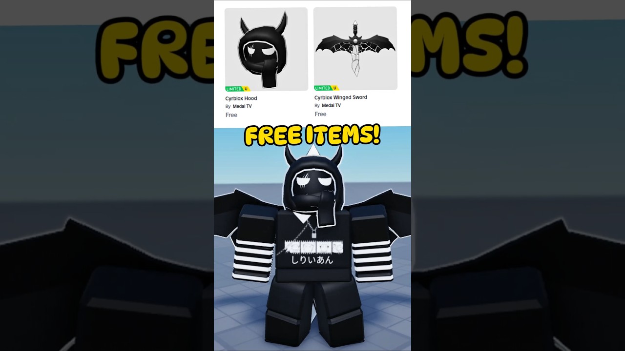 Get These New CyrBlox Free Items! Dominus & Sword Wings! #roblox #shorts