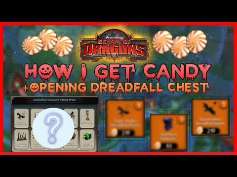 HOW I GET CANDY! | Opening Mystery Dreadfall Chest - School of Dragons (SoD) Gameplay