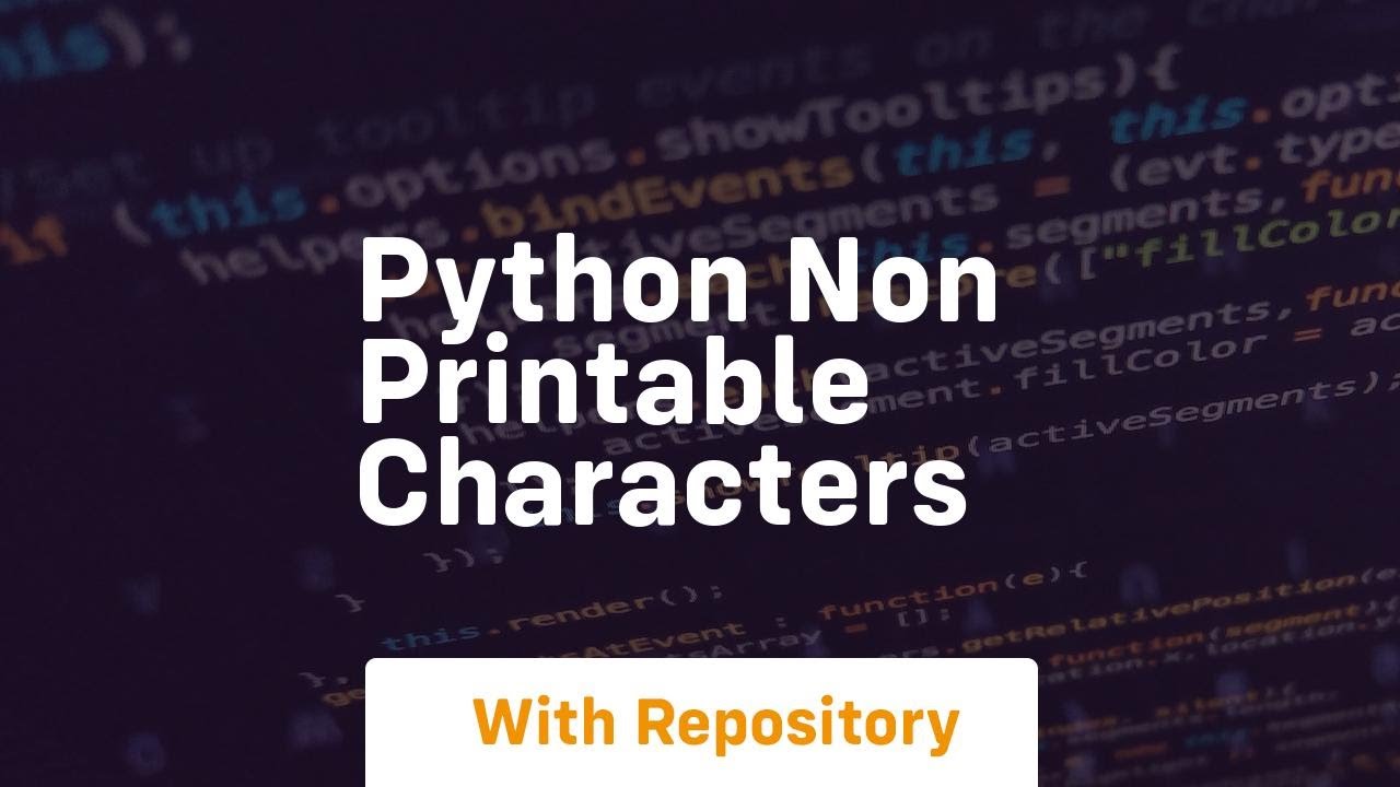 python non printable characters