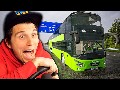 Notbremsung auf der AUTOBAHN! (mit dem neuen LUXUS Doppeldecker) ✪ (Flixbus) Fernbus Simulator