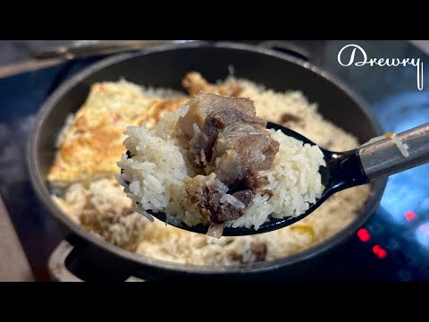 RIZ AU GRAS BLANC AU MOUTON SALÉ/RIZ BRAISÉ GHANA