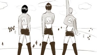 Cover art for Eren, Mikasa and Connie sing Guren no Yumiya