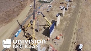 Así se ven desde el aire las muestras del muro fronterizo de Donald Trump
