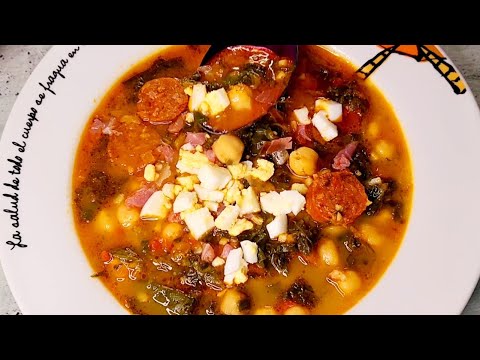 Sopa de Garbanzos española en 20 MINUTOS, el Guiso que vuelve locos a los Españoles, facilisima ✅️