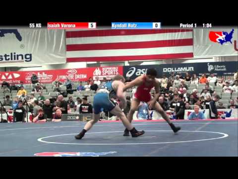 Isaiah Varona vs. Kyndall Rutz at 2013 Junior Nationals - FILA - GR