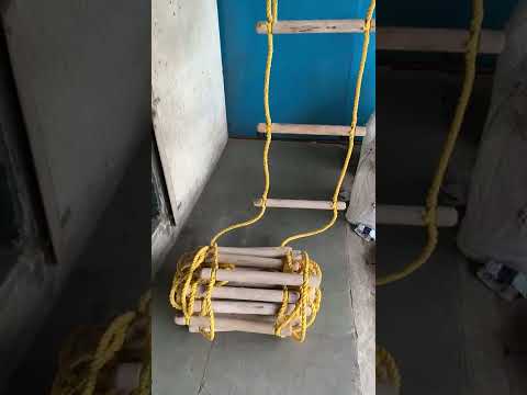 Rope Ladder With Wooden Rungs
