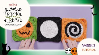 Sirdar Trick Or Treat Halloween Blanket Crochet Along: Week 2 - Halloween Icon Squares