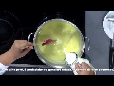 Receitas Bom Sabor 01/06/2015 - Creme de milho com anéis de alho poró e gengibre