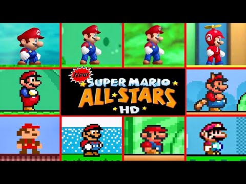 New Super Mario Bros. All-Stars HD Wii [All First Levels]