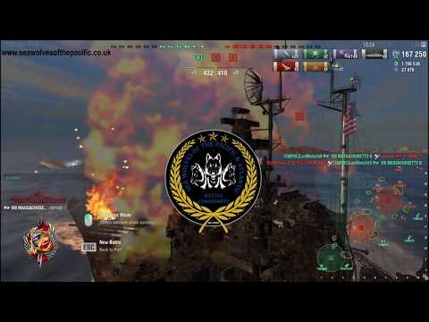 WoWs - Massachusets B-alls deep vs 3 T10 BB