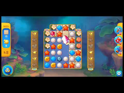 Fishdom. 9523 level no boosters and diamonds. 13 moves