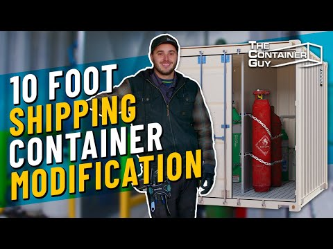 We Modified a 10 Foot Shipping Container Into a Bottle Storage Shack!