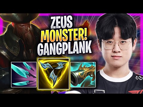 ZEUS IS A MONSTER WITH GANGPLANK! - T1 Zeus Plays Gangplank TOP vs Cho'gath! | Season 2023