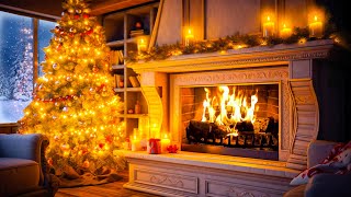 Cozy Fireplace Sleep Music 🎅🎶 Christmas Music That Will Make You Fall Asleep 😴 Peaceful Evening
