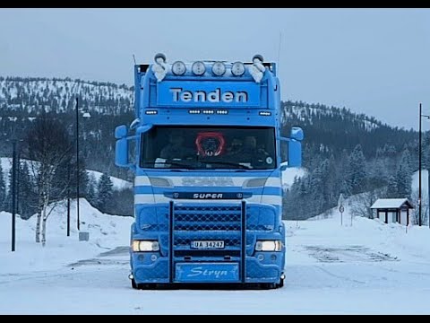 ICE ROAD TRUCKING IN NORWAY. NRK TV PROGRAM WITH: THOR TENDEN TRANSPORT. GOING FROM STRYN TO NARVIK