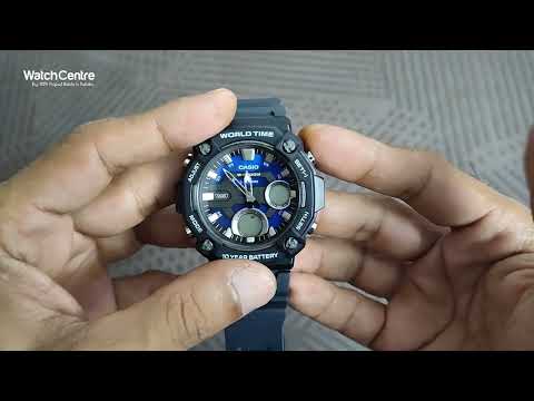 Casio AEQ 120W 2AV Men's Analog Digital Quartz Watch In Black Resin Band Review