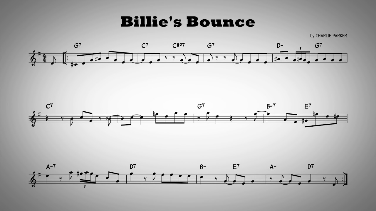 Billie's Bounce - Play along - Bb instruments