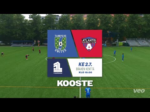 KOOSTE: Atlantis FC - Tampere United / Ykkönen / 2.7.2025 / Brahenkenttä