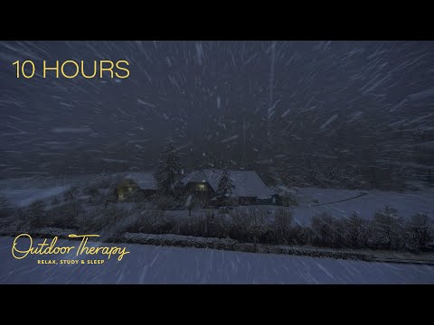 A Cozy Sleepy Blizzard on the Farm | Howling Wind & Blowing Snow Ambience | Relax | Study | Sleep