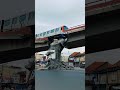 A Metro Bridge With A Train On It Began To Collapse After One Of The Supports Gave Way In The City