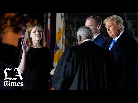 Amy Coney Barrett takes constitutional oath to join Supreme Court