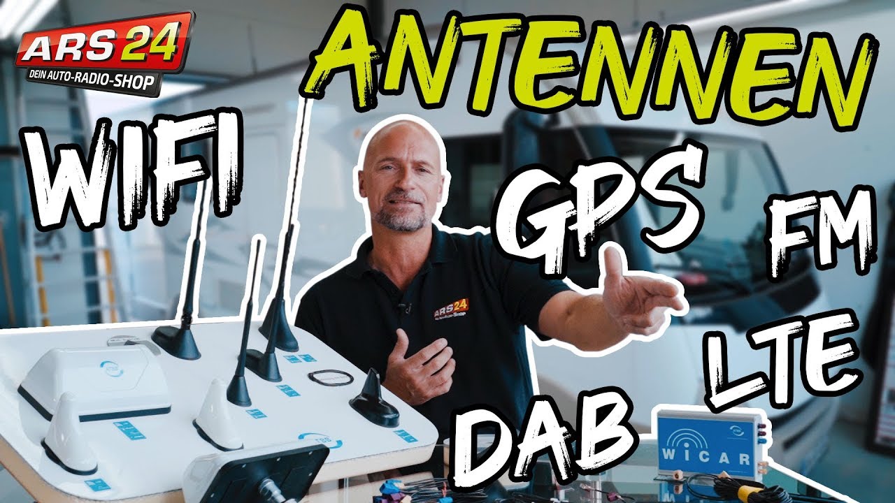 Antenne LTE WLAN GPS FM DAB+ Montageplatte 