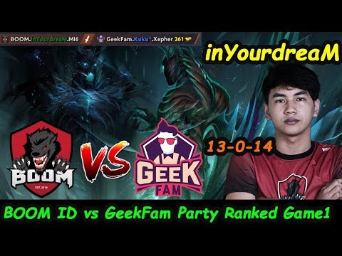 BOOM inYourdreaM [Terrorblade] vs Geek Fam Party Ranked Round 1 Dota 2 7.22 Gameplay