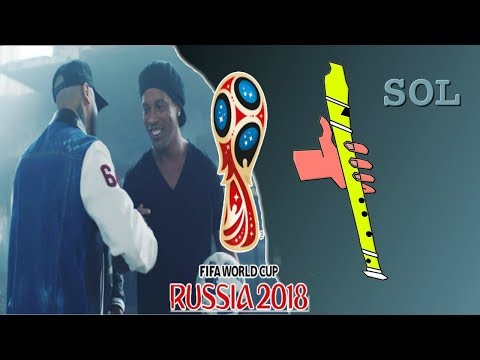 CANCIÓN DEL MUNDIAL RUSIA 2018, FLAUTA DULCE FÁCIL, LIVE IT UP,TUTORIAL CON ANIMACIÓN.