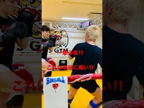 [キックボクシング　格闘技　トレーニング] 一撃必殺！！　これは地味に痛い！！　#キックボクシング #格闘技 #トレーニング